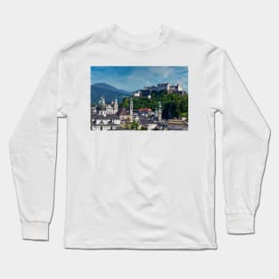 Old town of Salzburg with Hohensalzburg Fortress Long Sleeve T-Shirt